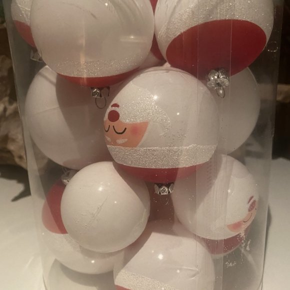 Christmas Ornaments Santa 16pc Shatterprof - Picture 3 of 3